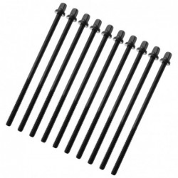 TRC-115W-BK - Vite Tirante Nero 115mm con Rondella - Filettatura 7/32" (x10)