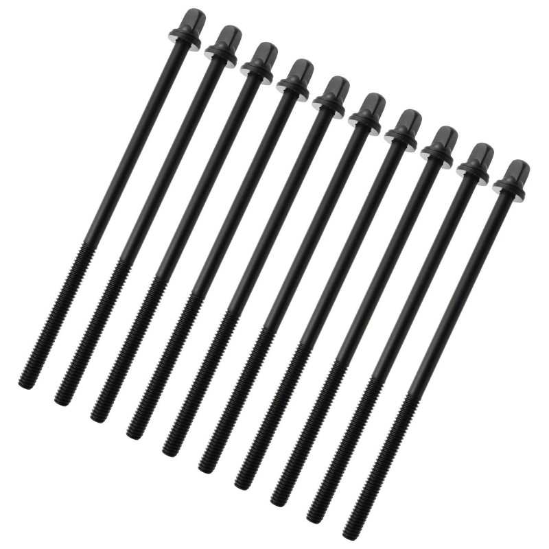 TRC-115W-BK - Vite Tirante Nero 115mm con Rondella - Filettatura 7/32" (x10)