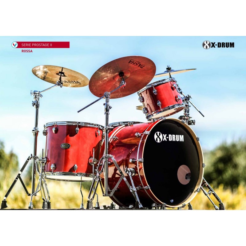 X-Drum Pro-Stage II Set Fusion 20-10-12-14 Rosso