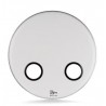 Resonant Bass DrumHead 22" Smooth white with double 4" Port Hole Reinforcement Ring black