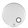 Resonant Bass DrumHead 22" Smooth white with 4" Port Hole Reinforcement Ring black