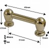 TL1S51B-BR - Blocchetto Tubo Grancassa d'Oro - 51mm - Solo (x1)