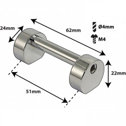 TL3S51B - Blocchetto Tubo Grancassa - 51mm - Solo (x1)