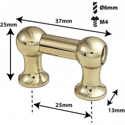 TL12S25B-BR - Blocchetto Tubo Grancassa d'Oro - 25mm - Solo (x1)