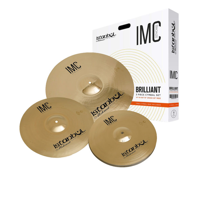 IMC Bronze 3 Piece Cymbal Set (Brilliant) - Bag free!
