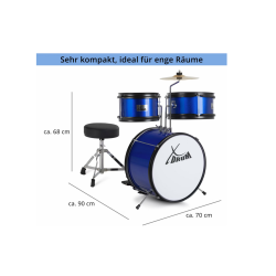 XDrum Junior KIDS Batteria colore blu