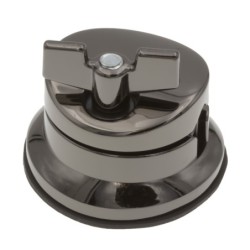 TB10BK - fissaggio rotonda Tomtom / Timbal Base 50mm - Nero (x1)