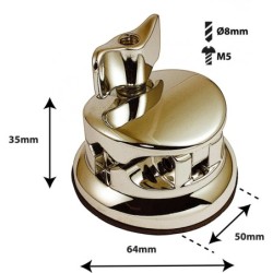 TB5BR - fissaggio rotonda Tomtom / Timbal Base 50mm - d'Oro (x1)