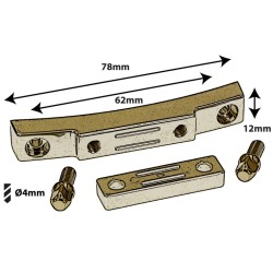STOB5BR - Fermo per cordiera Rullante Die Cast "Deluxe" 62mm - d'Oro