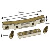 STOB5BR - Fermo per cordiera Rullante Die Cast "Deluxe" 62mm - d'Oro