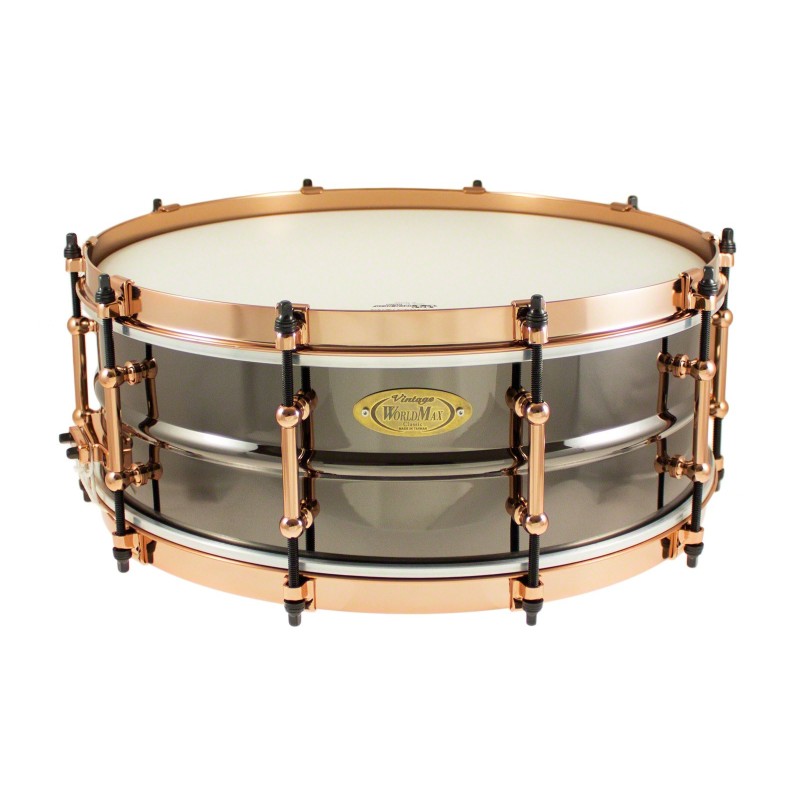 BK-5014SFXG - Black Dawg Aztec Gold Vintage 14" x 5" Snare Drum - Brass Shell