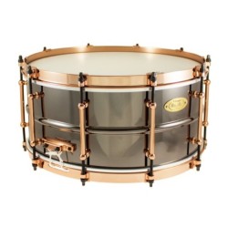 BK-6514SFXG - Black Dawg Aztec Gold Vintage 14" x 6.5" Snare Drum - Brass Shell