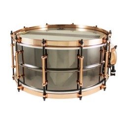 BK-6514SFXG - Black Dawg Aztec Gold Vintage 14" x 6.5" Snare Drum - Brass Shell