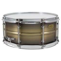 BKA-6514SH - Black Dawg 14" x 6.5" Snare Drum - Antique Brush Brass Shell