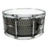 BKH-6514SH - Black Dawg 14" x 6.5" Snare Drum - Hammered Brass Shell
