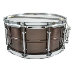 BKR-6514SH - Black Dawg 14" x 6.5" Snare Drum - Brushed Red Copper Brass Shell