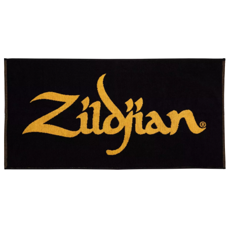 Zildjian towel with logo in black-gold