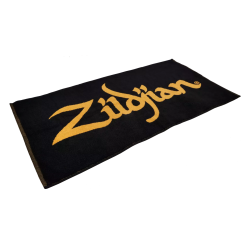 Zildjian towel with logo in black-gold