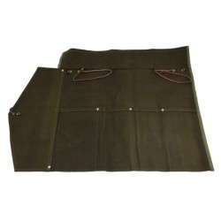 Waxed Canvas Roll Up Stick Case - Forest Green