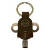 Timekeepers Drum Key & leather case - Antique Brass