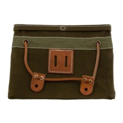 Waxed Canvas Gig Pouch - Forest Green