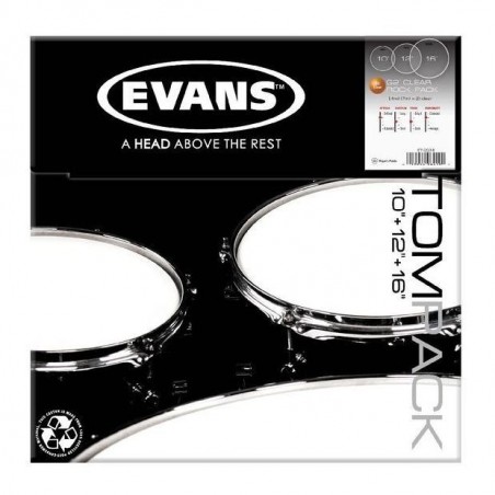 EVANS G2 CLEAR ROCK PACK 10-12-16