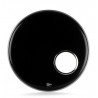 Resonant Bass DrumHead 22" Ebony with 5" Port Hole Reinforcement Ring chrome