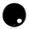Resonant Bass DrumHead 22" Ebony with 4" Port Hole Reinforcement Ring chrome