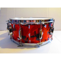 Rullante Drum Stroke 14"x6" Pioppo/Faggio Wrap "SexyCamo Rosso"