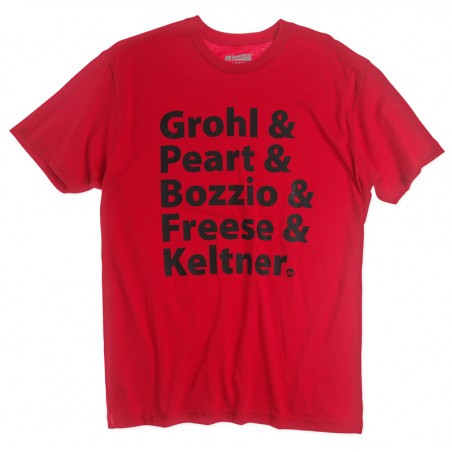 Red T-shirt with DW Artist Names