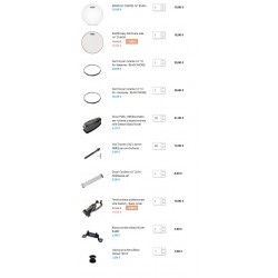 Promo Pack Hardware + pelli - Rullante 14" serie high black