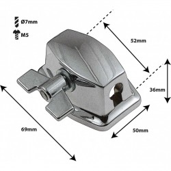 Sparedrum TB8 - fissaggio Tomtom / Timbal Base Ø9.5-10.5mm - 52mm (x1)