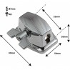 Sparedrum TB8 - fissaggio Tomtom / Timbal Base Ø9.5-10.5mm - 52mm (x1)