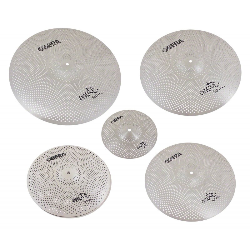 Obera Cymbals Mute 5x Silent Cymbals Set - 14" 16" 18" 20" 10"